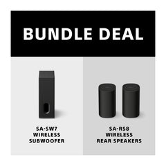 SA-SW7 Wireless Subwoofer + SA-RS8 Wireless Rear Speakers Bundle