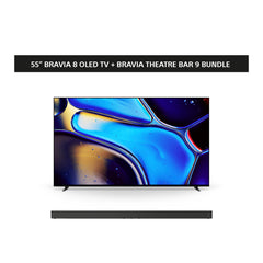 BRAVIA 8 | 55 inch | 55XR80 | 4K OLED TV + BRAVIA Theatre Bar 9 Soundbar Bundle - Shipping From End July