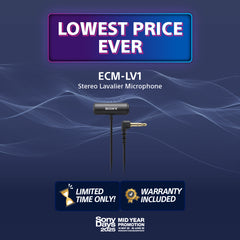 ECM-LV1 Stereo Lavalier Microphone
